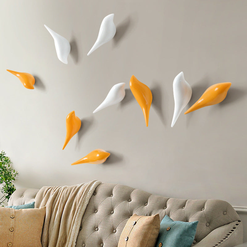 KCASA KC-488 Bird Shape 3D Wall Hooks Resin Bird Decoration Coat Towel Hook Single Wall Hanger