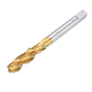 Drillpro HSS Spiral Flute Hand Tap Imperial Titanium Coated Machine Screw Plug Tap Drill