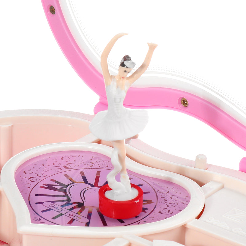 Heartshaped Dancing Ballerina Classical Music Box for Home Decoration Kids Gift