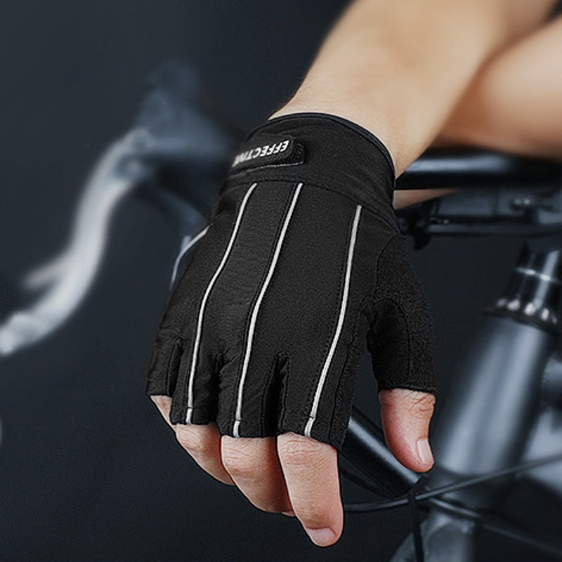 golovejoy Motorcycle Half Finger Gloves Sport Riding Reflective Protective Outdoor Anti-skid