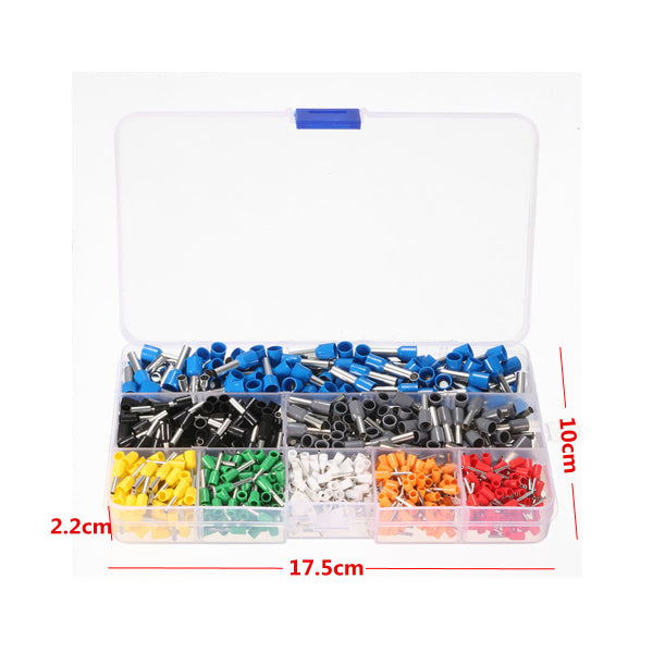 Excellway 800 PCS Connectors Terminal with Adjusting Ratchet Crimping Pliers Crimper Tool Kit