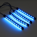 4Pcs USB LED Car Interior Decoration Lights RGB Floor Atmosphere Light Strip Music Control Neon Lamp