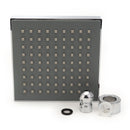 KCASA KC-SH604 Top Spray Thickened Pressurized Rotatable Rainfall Shower Head Square Stainless Steel