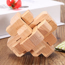 New Design IQ Brain Teaser Beech Kong Ming Lock Wooden Interlocking Burr 3D Puzzles Game Toy Type 1