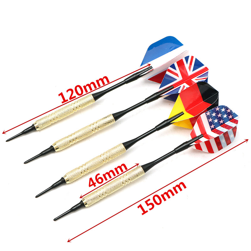 12Pcs Professional National Flag Tail Darts 4 Kinds With 100 Extra Soft Tips