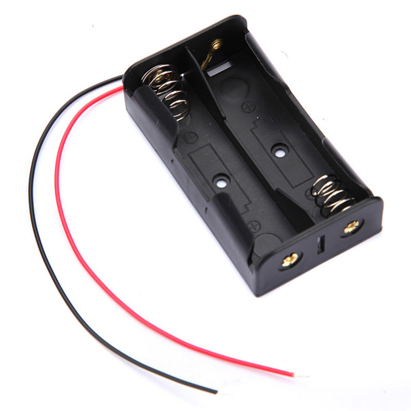 5pcs Plastic Battery Storage Case Box Battery Holder For 2x18650 With Leads