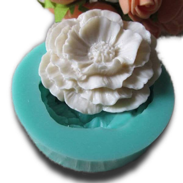 3D Mini Peony Fondant Mold Silicone Cake Chocolate Moulds Cake Decorating Baking Tool