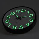 12" 12 Inch Luminous Wall Clock Glow In The Dark Silent Quartz Indoor/Outdoor Green Noctilucent