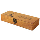 Retro Eiffel Tower Wood Wooden Pencil Pen Case Holder Stationery Storage Box