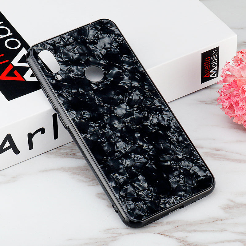 Bakeey Shell Bling Glossy Tempered Glass Soft Edge Protective Case for Xiaomi Redmi Note 7 / Redmi Note 7 PRO