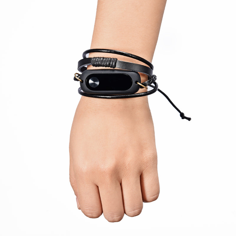 Leather Bracelet Replacement Wrist Strap for Xiaomi Mi Band 2 Smart Wristband