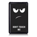 Tri-Fold Pringting Tablet Case Cover for New F ire HD 7 2019-Big Eyes
