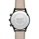 MEGIR ML2021G Men Watch Multifunction Chronograph Quartz Watch Complete Calendar Sport Watches