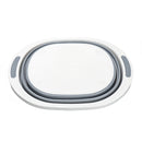 4 in 1 Multi-function Folding Cutting Board Dish Tub Drain Basket Vegetable Basin