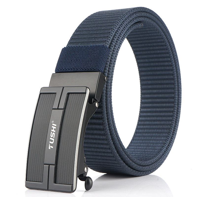 TUSHI 125x3.4cm Tactical Belt Nylon Belt Quick Release Metal Buckle Waist Belt