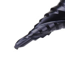 Drillpro 3 Flute Step Drill Bit TiAlN Coated HRC89 HSS-Co M35 Cobalt Step Drill 1/4 Inch Hex Shank
