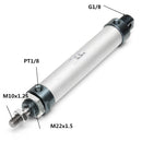 MAL25x100 25mm Bore 100mm Stroke Double Acting Mini Pneumatic Air Cylinder