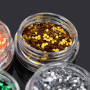 12 colors Hexagon Glitter powder1mm Set for 3D nail Art