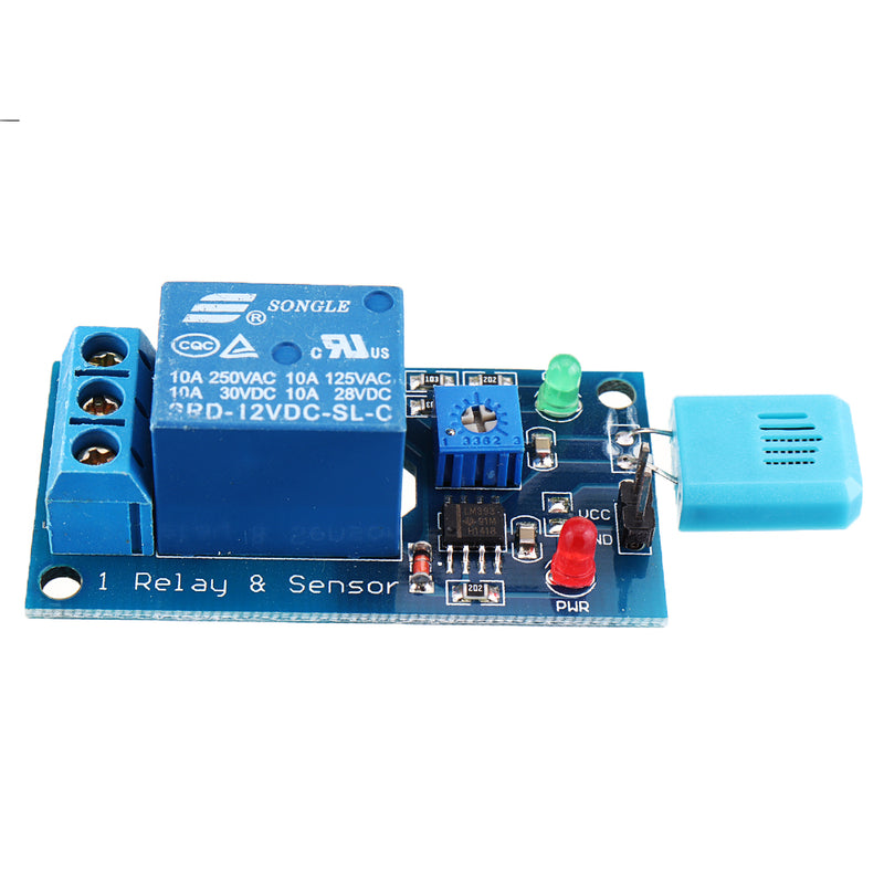 HR202 Blue Sensor DC 5V/12V 1 Channal Humidity Sensitive Switch Relay Module Humidity Controller Humidity Sensor Module