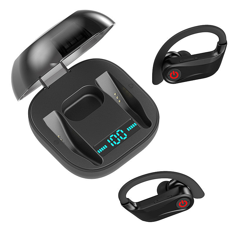 Q62 TWS bluetooth 5.0 Wireless Stereo Hanging Earphone Three Power Display Volume Control Sports Headphones for Xiaomi