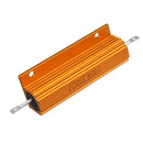 5pcs RX24 100W 300R 300RJ Metal Aluminum Case High Power Resistor Golden Metal Shell Case Heatsink Resistance Resistor