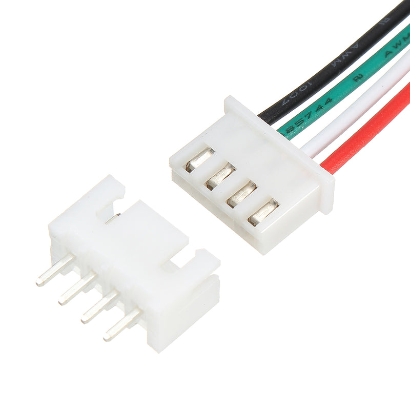 Excellway 20Pcs XH Pitch 2.54mm Single Head 4Pin Wire To Board Connector 15cm 24AWG With Socket