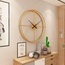 50cm Large Modern Hollow Double Ring Wall Clock Home Bedroom Bar Hotel Decor