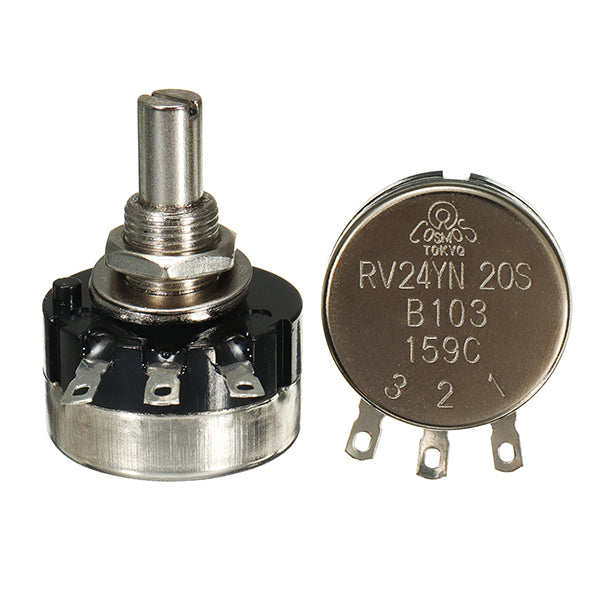 10pcs RV24YN20S B103 10K Single Ring Carbon Film Potentiometer 2W 20000rpm