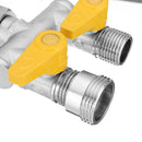 1/2'' Garden Hose Maniford Quick Connector 2 Outlet Two Way Splitter Valve Adapter Hose Connector Splitter for Washing Machine Faucet