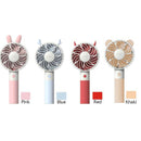 Miniso MS-L2893 Mini Folding Deer Ears Shape USB Fan Rechargeable Handheld Desktop Cooling Fan