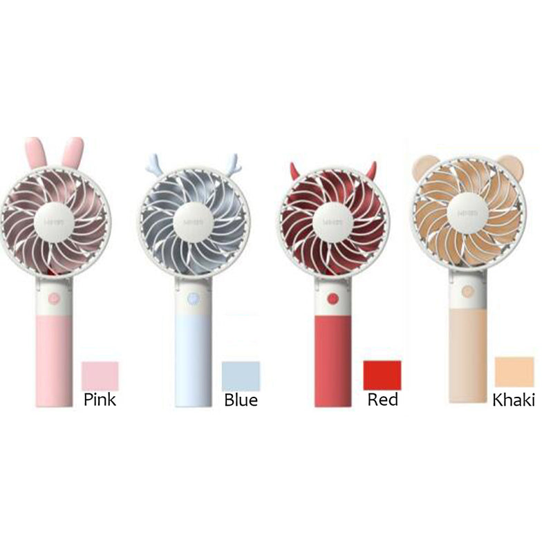 Miniso MS-L2893 Mini Folding Deer Ears Shape USB Fan Rechargeable Handheld Desktop Cooling Fan