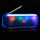 Portable bluetooth Wireless Speaker Dual Drivers FM Radio TF Card 3D Stereo LED Light Subwoofer with Mic
