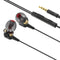 BlitzWolf BW-ES4 Dual Dynamic Drivers Graphene Earphone 3.5mm Wired Control In-ear Earbuds Magnetic Headphone with Mic
