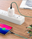 Cafele 3A LED Magnetic Night Light Nylon 1.2M Fast Charging Type-C Micro USB Data Cable for Samsung S10+ Xiaomi Mi8 Redmi Note8 HUAWEI P30Pro