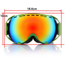 Outdoor Motorcycle Ski Goggles Spherical Dual Lens Snowboard Polarized Glasses