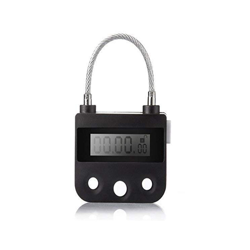 99 Hours USB Rechargeable Time out Padlock Max Timing Lock Digital Timer Alarming Padlock w/ LCD Display Screen