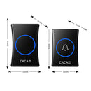 CACAZI A30 Smart Waterproof Wireless Music Doorbell Battery 300M Remote Button Receiver Home Call Ring Bell