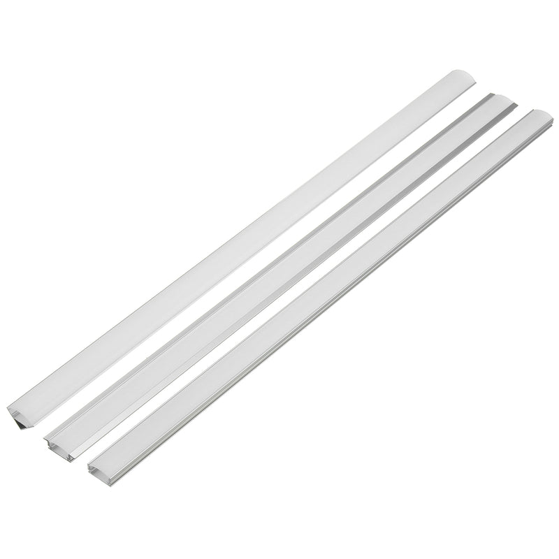 LUSTREON 45CM U/V/YW Style Aluminum Channel Holder For LED Rigid Strip Light Bar Cabinet Lamp