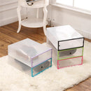 Foldable Clear Plastic Shoe Boxes Storage Organizer Stackable Boot Tidy Box Display