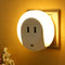 Loskii DX-99 110-220V Smart Light Control LED Night Light With Socket Dual USB Phone Charging Switch