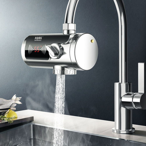 KCASA JB-14A 2000W Stainless Steel Connecting 3Sec Instant Hot Water Faucet LCD Temperature Display  For Kitchen Bathroom