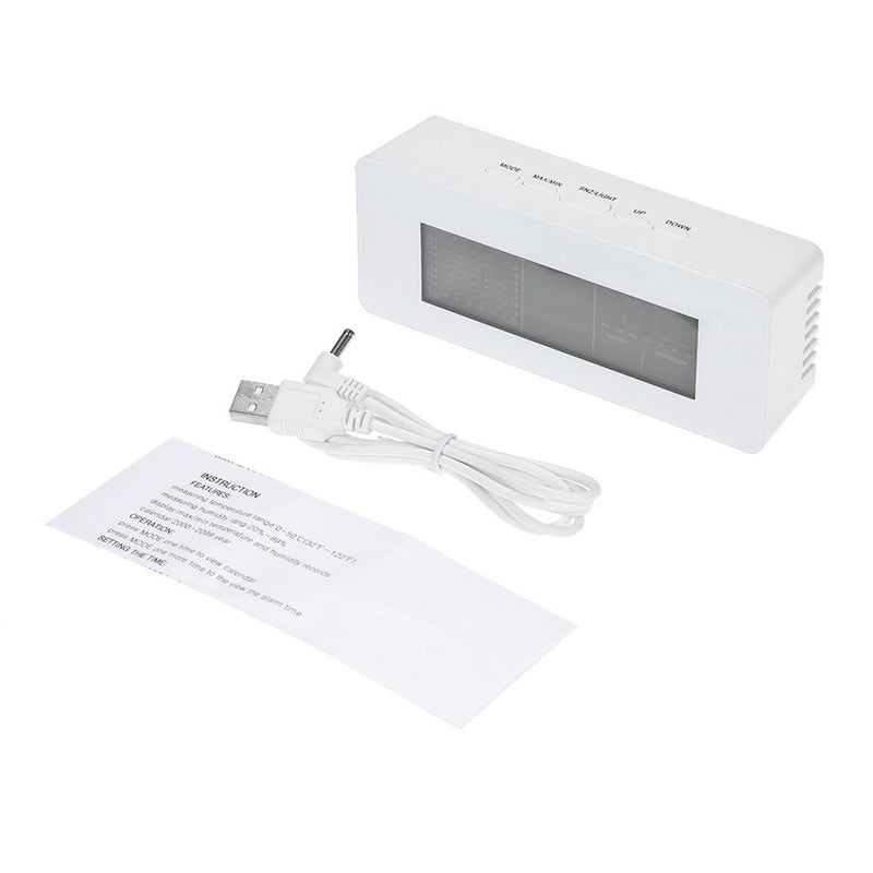 TS-S65 Digital LCD Thermometer Hygrometer 0~50 Thermometer With  Alarm Snooze Function