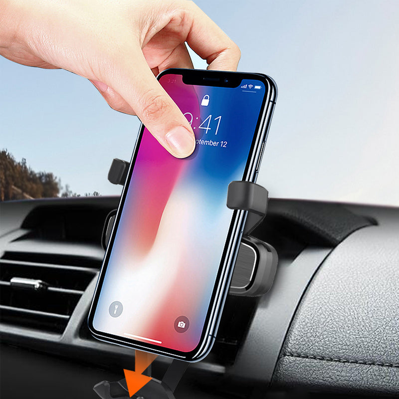 Bakeey Metal Gravity Linkage Air Vent Car Phone Holder For 4.0-6.5 Inch Smart Phone Samsung iPhone Xiaomi Huawei