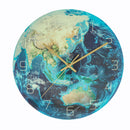 3D Night Glow Luminous Earth Continents Wall Clock Silent Home Wall Decoration