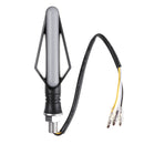 2Pcs Motorcycle Turn Signal Flowing Lights LED Indicator Waterproof Universal White + Yellow