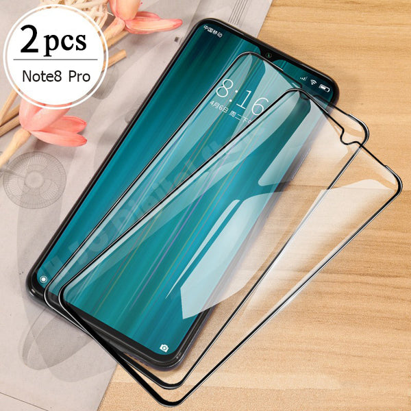 Enkay 2pcs 9H 0.26mm 2.5D Curved Full Glue Full Coverage Tempered Glass Screen Protector for Xiaomi Redmi Note 8 Pro