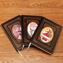 European Retro 3D Embossed PU Notebook Santa Claus King Alexander Little Girl Pattern A5 Notepad