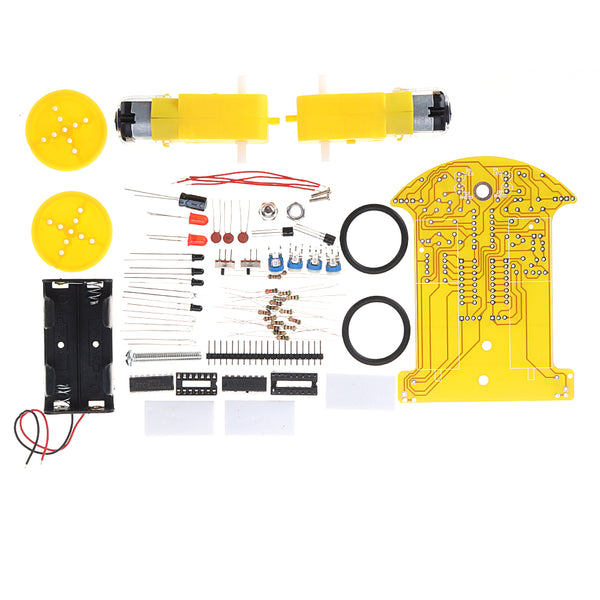 DIY D2-3 Intelligent Tracking Infrared Obstacle Avoidance Car Kit 51 Single Chip Smart Car Kits