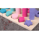 3 IN 1 Puzzle Digital Toys Teaching Aids Kindergarten Math Logarithmic Children's Early Learning Board Rainbow Circle Toys