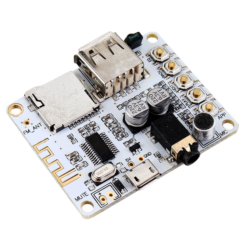 Bluetooth Audio Receiver Decoder Board with USB TF card Slot Decoding Playback Preamp Output 5V Wireless Stereo Music Module